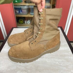 Belleville tan suede leather military combat boots men 11.5 New